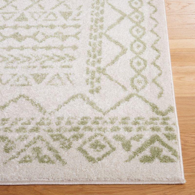 Ivory and Sage Hand-knotted Oriental 3' x 5' Area Rug