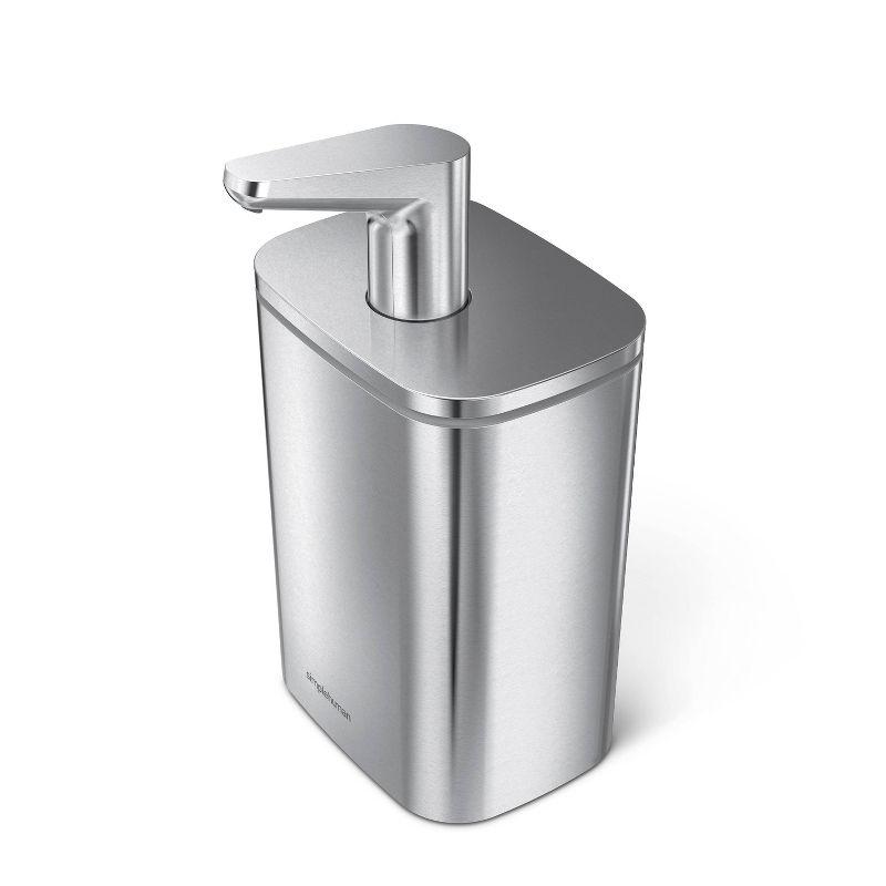 Brushed Stainless Steel Pulse Pump Soap Dispenser, 16oz