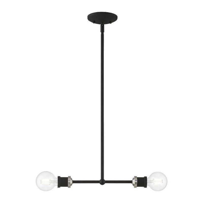 Livex Lighting Lansdale 2 - Light Chandelier in  Black/Brushed Nickel