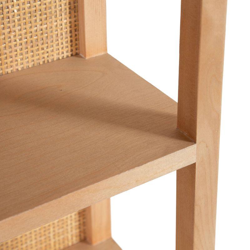 Kate & Laurel All Things Decor 30" Ori Rattan/Wood Wall Shelf Natural