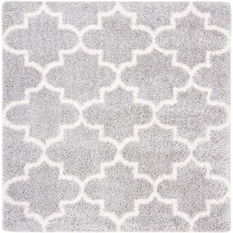 Fontana Shag 800 FNT818 Power Loomed Indoor Area Rug - Grey/Cream - 5'3"x5'3" - Safavieh