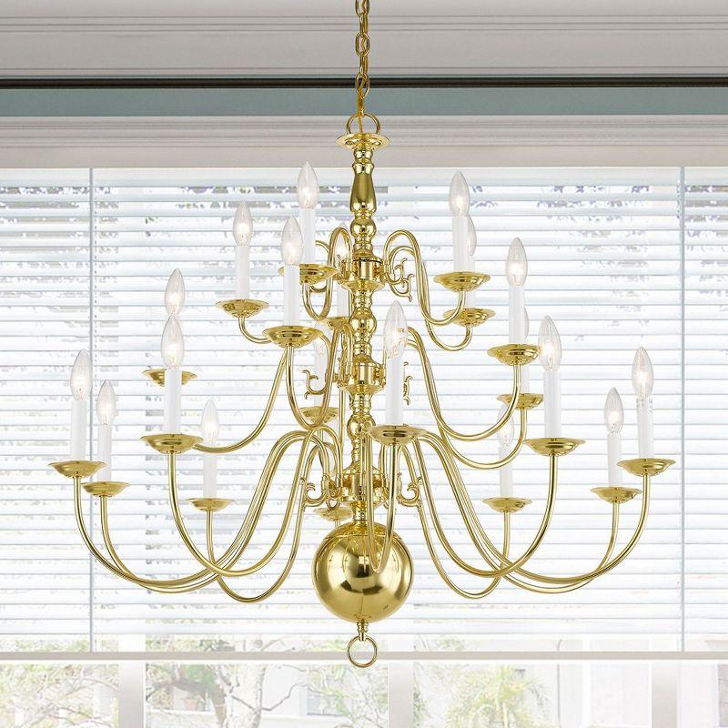 Livex Lighting Williamsburgh 20 - Light Chandelier in  Polished Brass