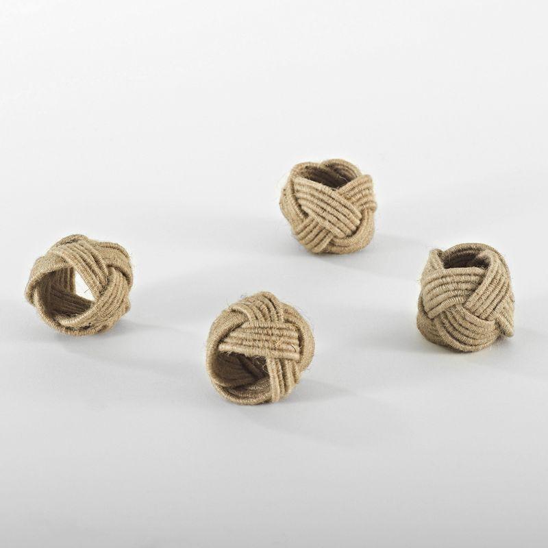 Saro Lifestyle Braided Jute Napkin Ring (set of 4)