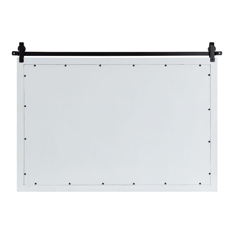 Skylan Modern Farmhouse 38x27 White and Black Wall Mirror