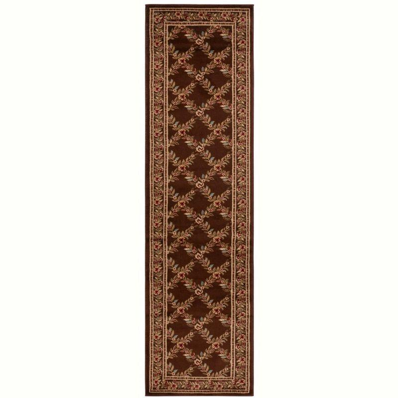 Lyndhurst LNH557 Power Loomed Runner Rug - Brown/Brown - 2'3"x12' - Safavieh