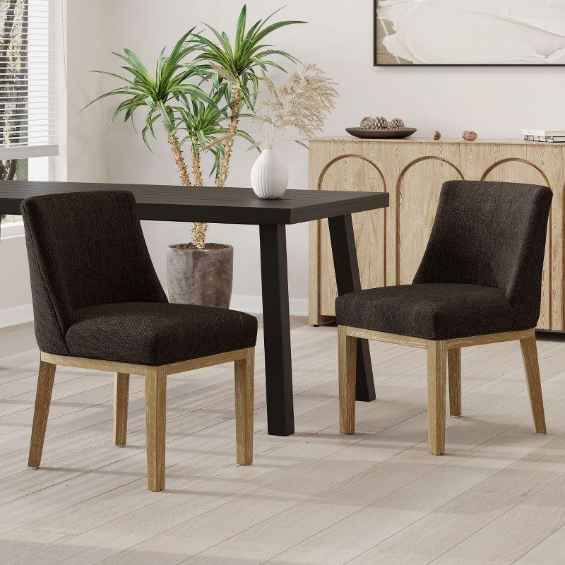 Upholstered Dining Chairs Set of 2, Fabric Armless Dining Chairs Set of 2,Cushioned Living Room Kitchen Dining Room Chairs-Cuddlewood