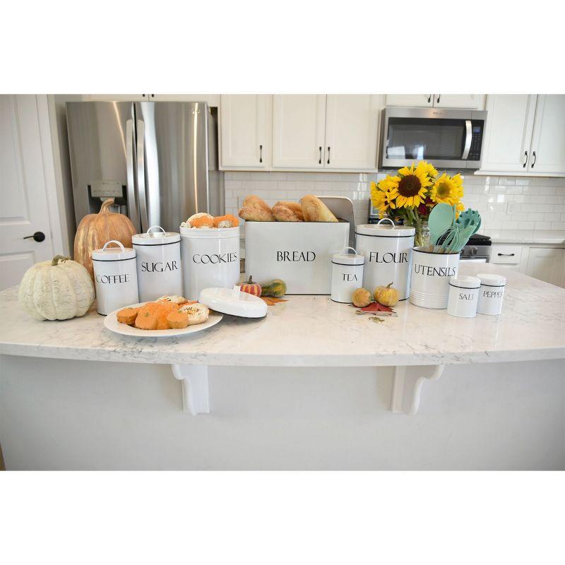 Outshine Co Outshine Farmhouse Nesting Kitchen Canister Set Perfect for Flour Coffee Tea Sugar (Set of 4)