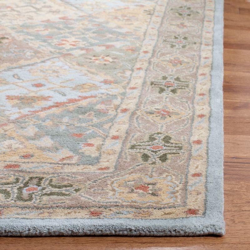 Heritage HG316 Handmade Area Rug - 6'x6' - Light Blue/Light Brown - Safavieh