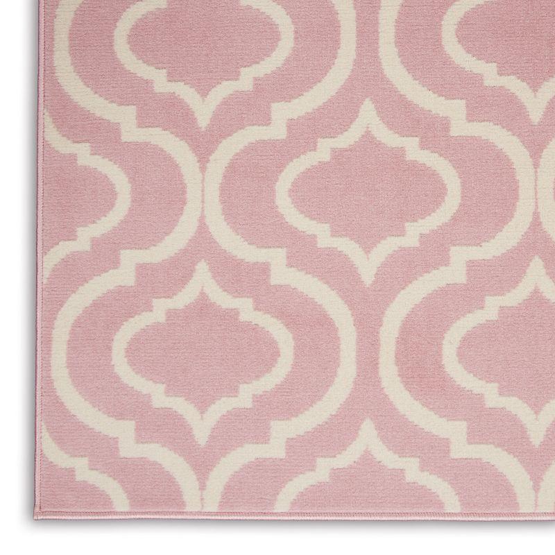 Nourison Jubilant 6' x 9' Pink Indoor Area Rug Moroccan Casual Trellis by Nourison