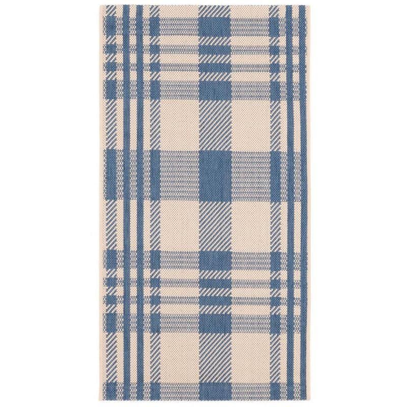 Reversible Beige Synthetic Rectangular Stain-Resistant Rug, 2' x 3'7"