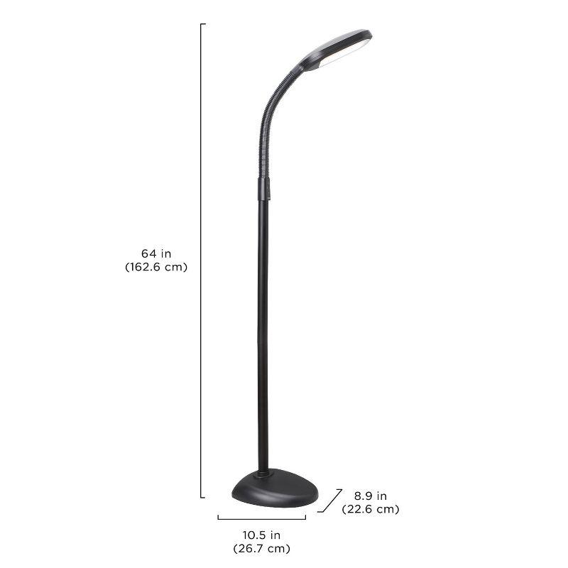 ArcSmart Adjustable Full Spectrum 18" LED Floor Lamp in Graphite