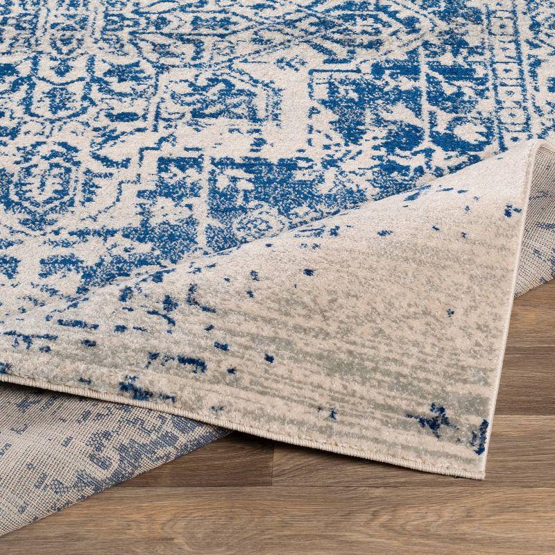 Prisha Rug - White and Blue / 2'7" x 10'3"