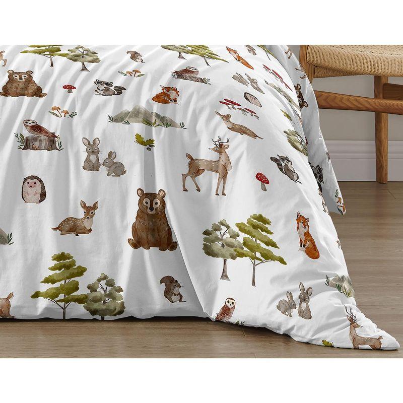 Watercolor Woodland Forest Animals Twin Comforter Set by Sweet Jojo Designs