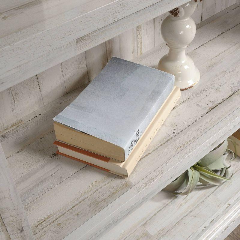 44" 3 Shelf Bookcase White - Sauder: Farmhouse Style, Smooth Laminate Finish, MDF Construction