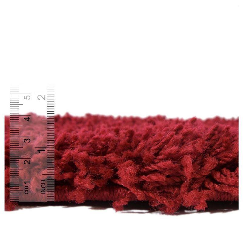 Unique Loom 3' 3 x 3' 3 Solid Shag Cherry Red Area Rug