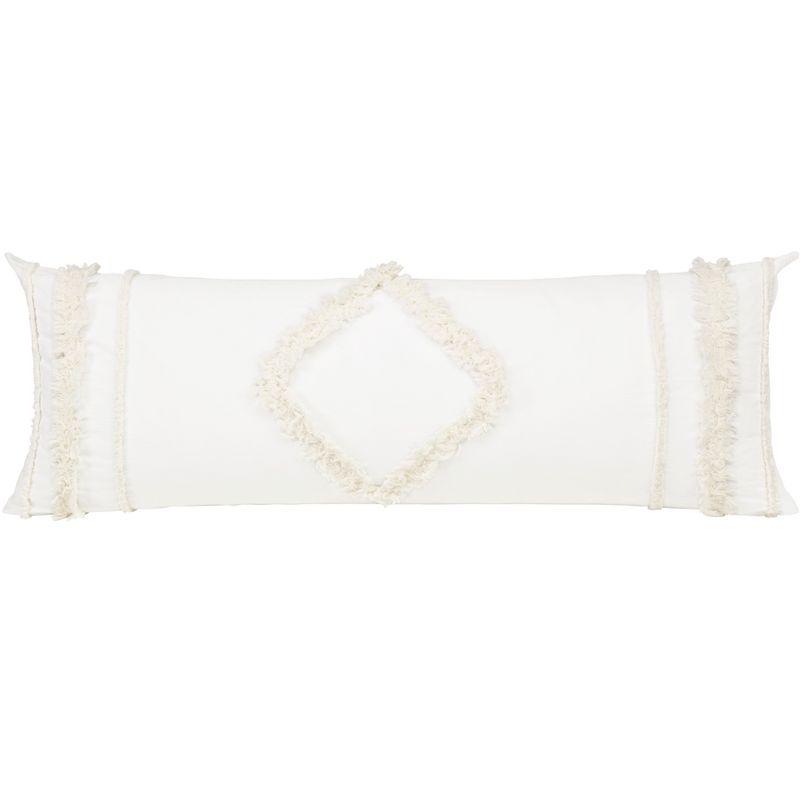 Sweet Jojo Designs Body Pillow Cover (Pillow Not Included) 54in.x20in. Diamond Tuft Ivory