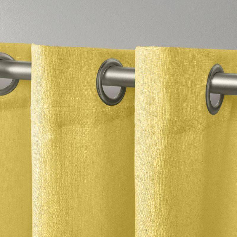 18"x54" Loha Light Filtering Window Valance Grommet Yellow - Exclusive Home: Solid Polyester, Machine Washable