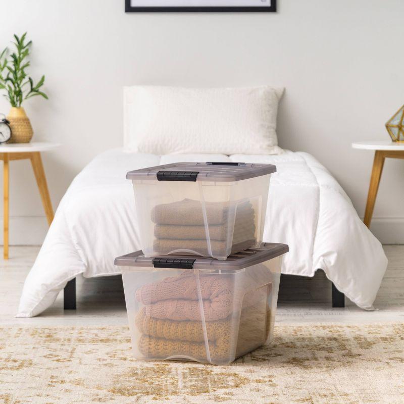 IRIS USA, Inc. Plastic Storage Box with Latching Lid in Clear & Reviews | Wayfair