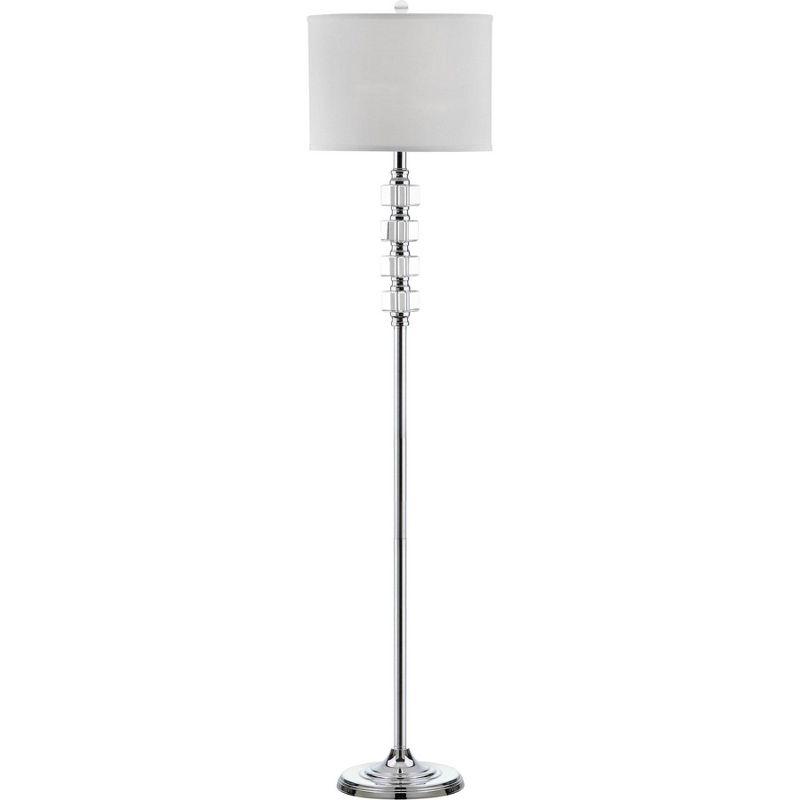 Lombard 60 Inch Chrome and Crystal Floor Lamp