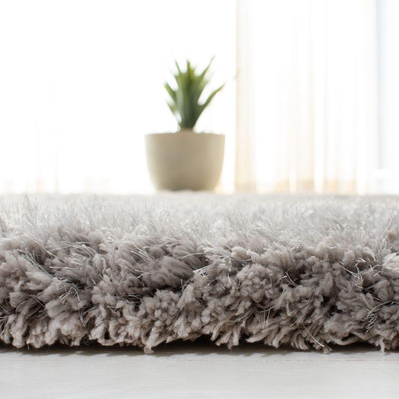 Supreme Shag SGS621 Hand Tufted Indoor Area Rug - Silver - 8'x10' - Safavieh