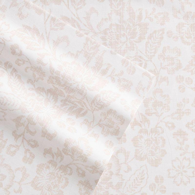 Printed Pattern Percale Cotton Sheet Set - Stone Cottage