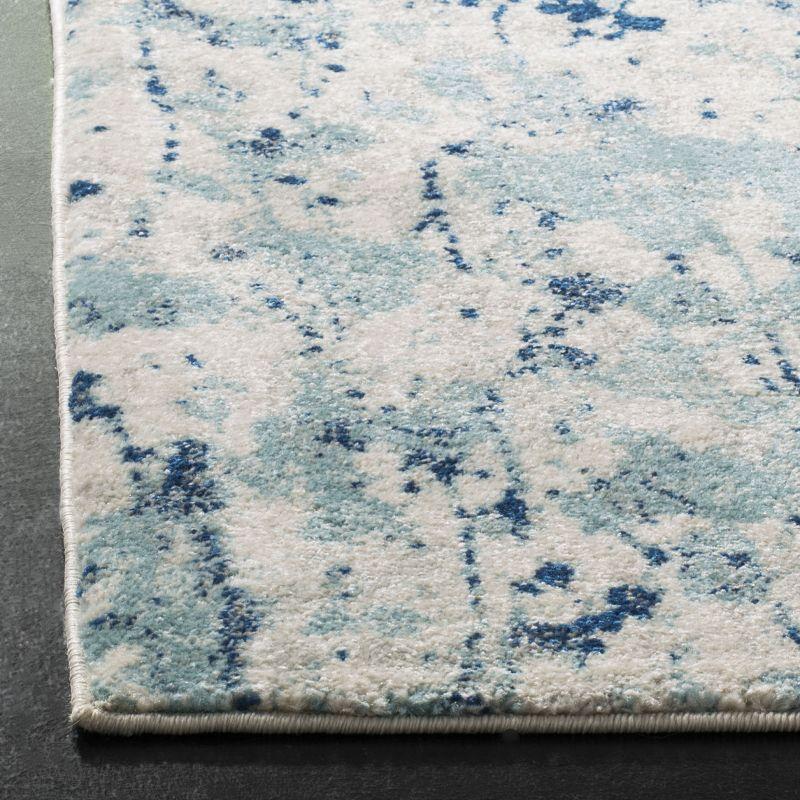 Evoke EVK284 Power Loomed Indoor Area Rug - Ivory/Blue - 6'7"x6'7" - Safavieh