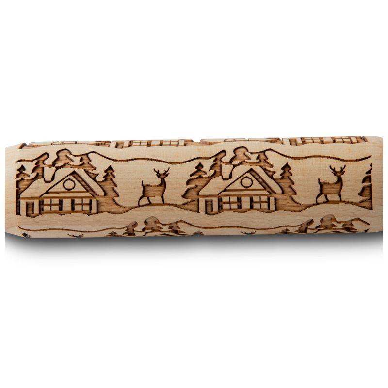 Beechwood Woodland Cottage Embossing Rolling Pin