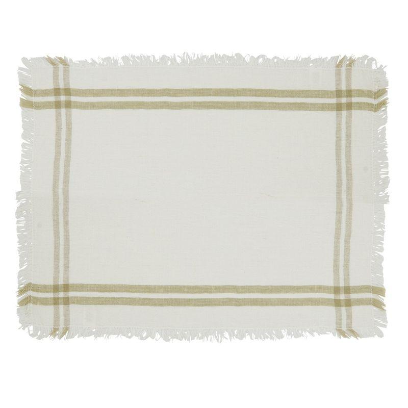 Bastian Collection 50% Cotton - 50% Linen No Pattern Rectangle Placemat (Set of 4)