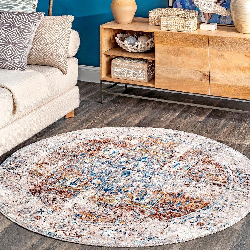 Nuloom Harriet Oriental/Persian 4x6 Indoor Area Rug for Living Room Bedroom Dining Room Kitchen, Ivory/Multicolor