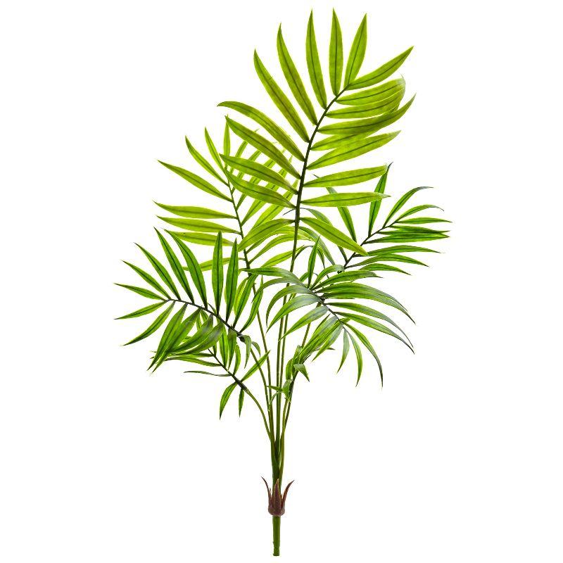 Mini Areca Palm Green Plastic Tabletop Artificial Plant Set