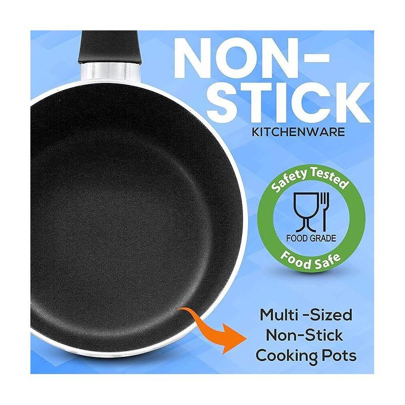SereneLife 11 - Piece Non-Stick Aluminum Cookware Set