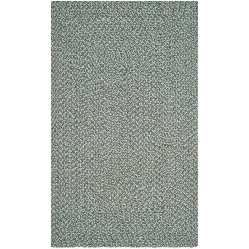 Handmade Multicolor Braided Wool-Cotton Oval Rug, 3'x5'