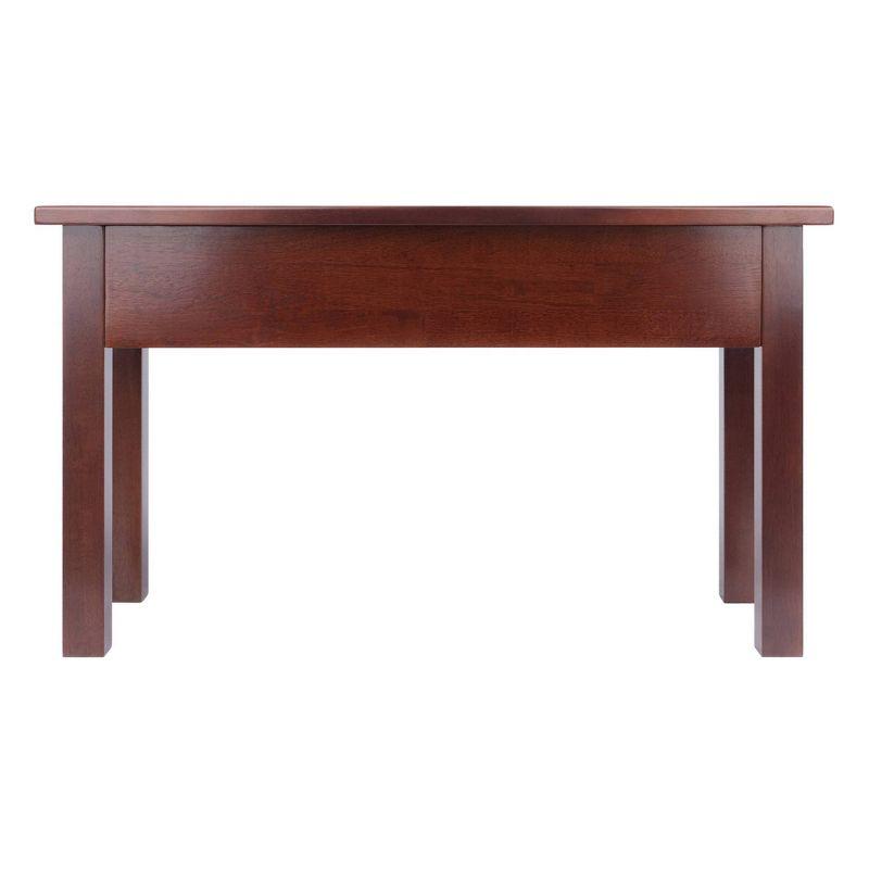 Emmet Entryway Storage Bench Walnut - Winsome: Solid Wood, Lift-Up Seat, Ample Interior Space