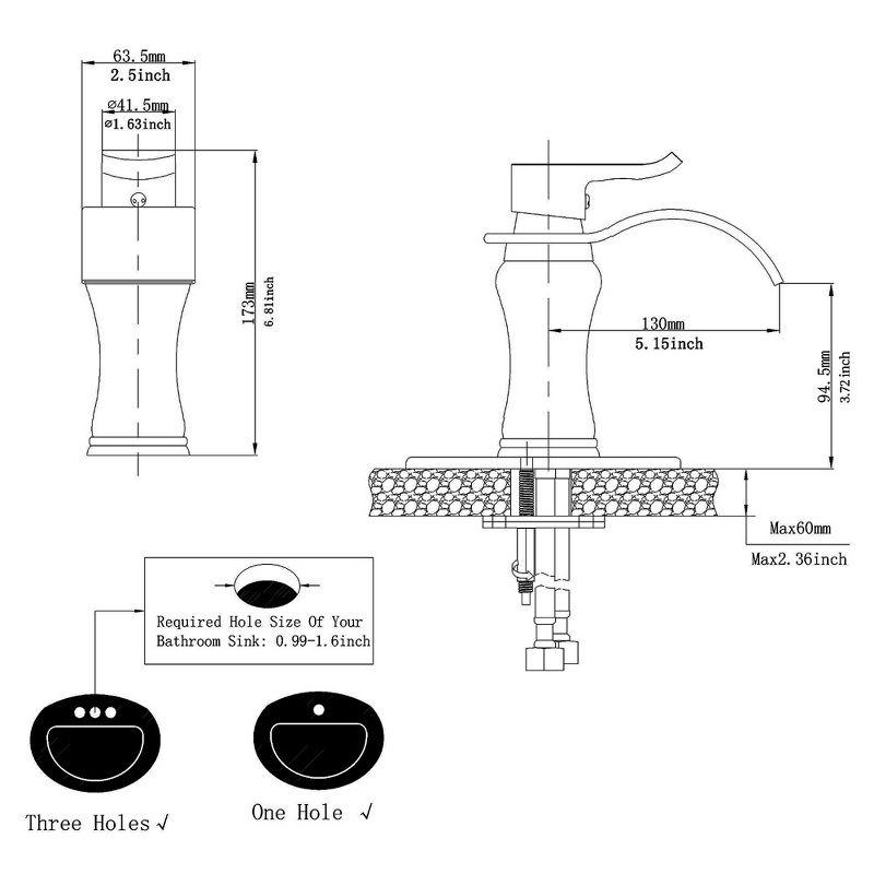 Oil Rubbed Bronze Single Handle Waterfall Bathroom Faucet