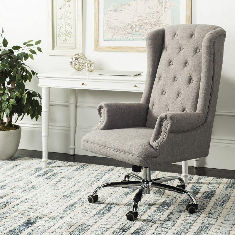 Gray High Back Fabric Executive Swivel Desk Chair