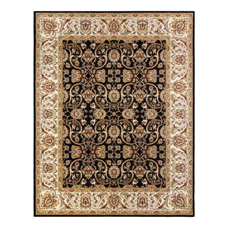 Majestic Black and Gold Tufted Synthetic 8' x 10' Area Rug