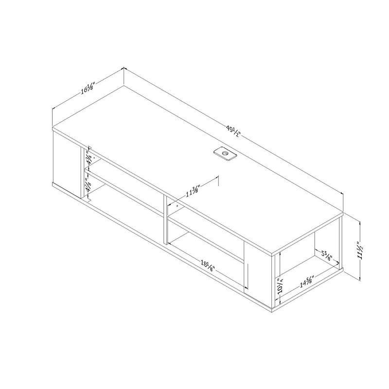 48" City Life Wall Mounted Media Console - South Shore