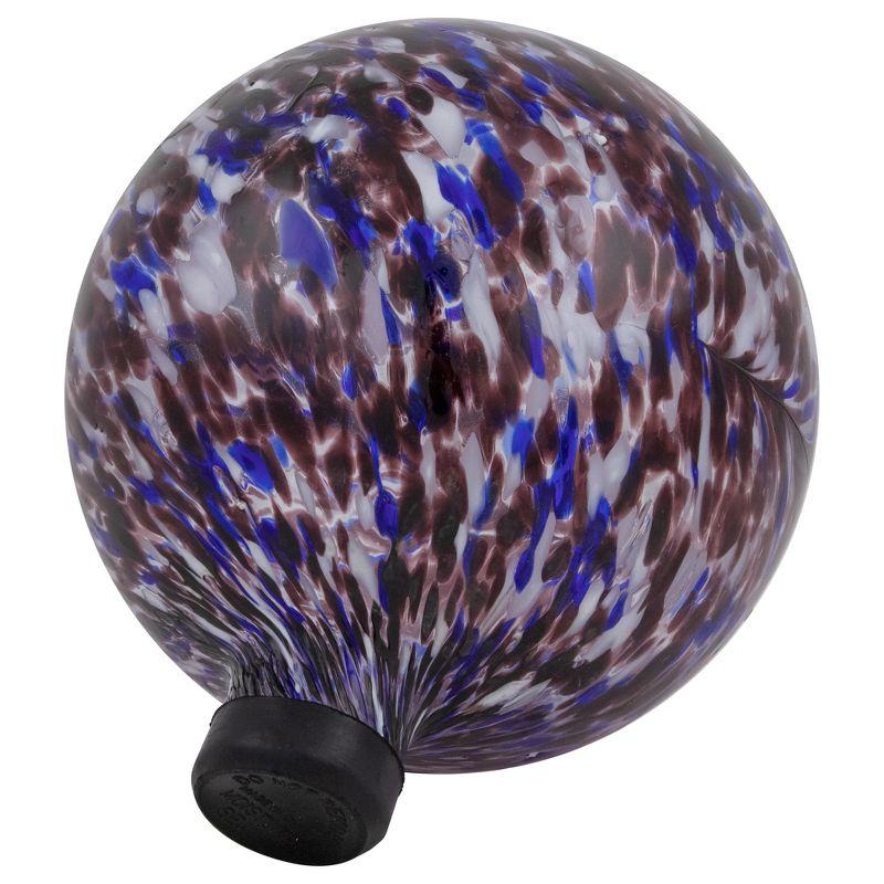 Northlight Outdoor Garden Swirled Gazing Ball - 10" - Purple and White