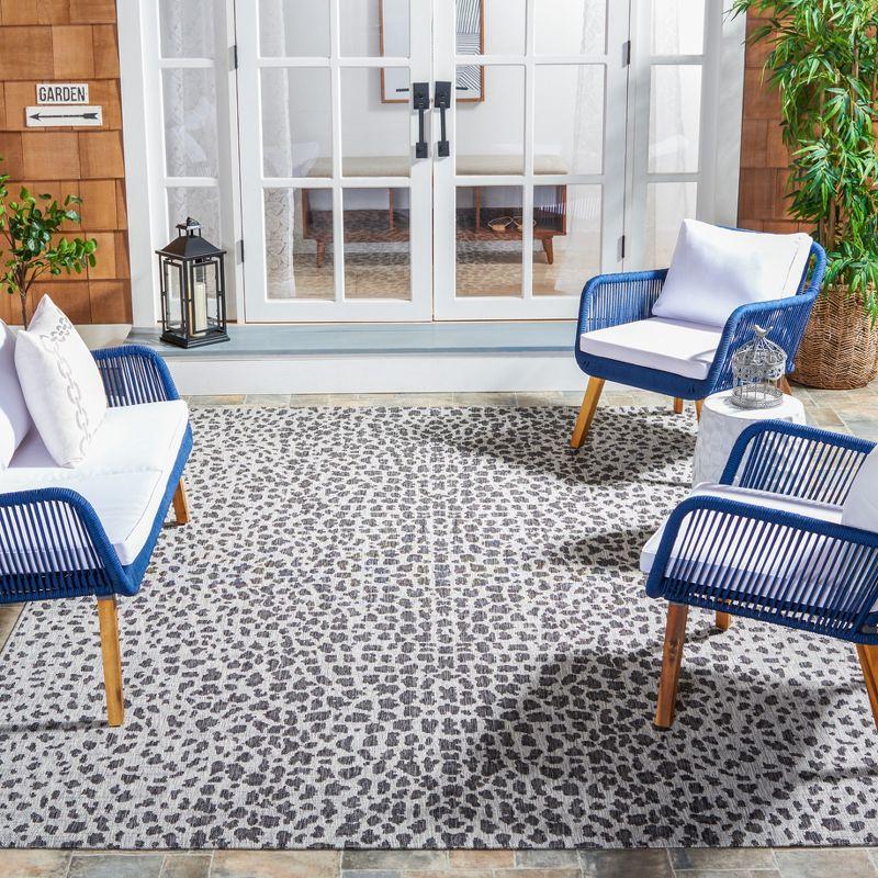 Courtyard CY8505 Power Loomed Indoor/Outdoor Area Rug - Grey/Black - 8'9"x11'9" - Safavieh.