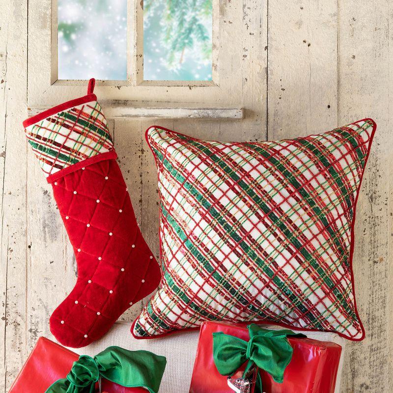 Park Hill Collection Holiday Cheer Plaid Stocking