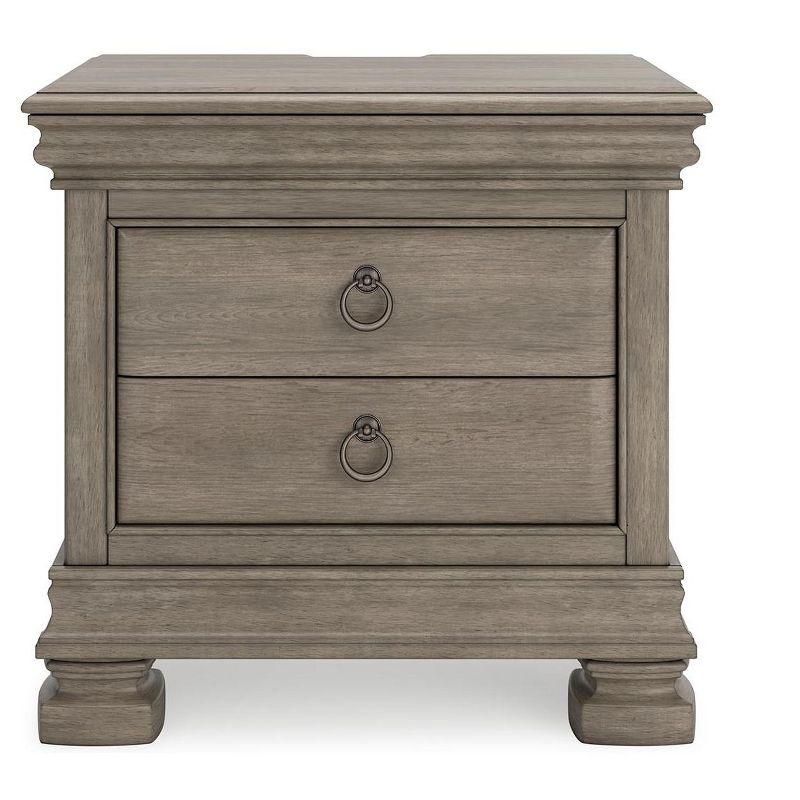 Lexorne 3 Drawer Nightstand in Gray