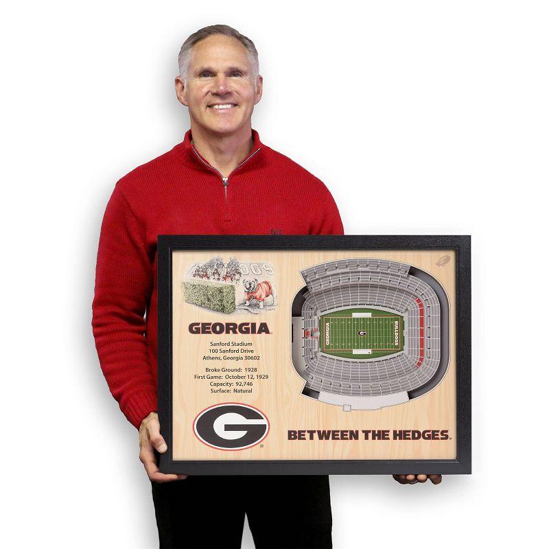 NCAA Georgia Bulldogs 25-Layer StadiumViews 3D Wall Art