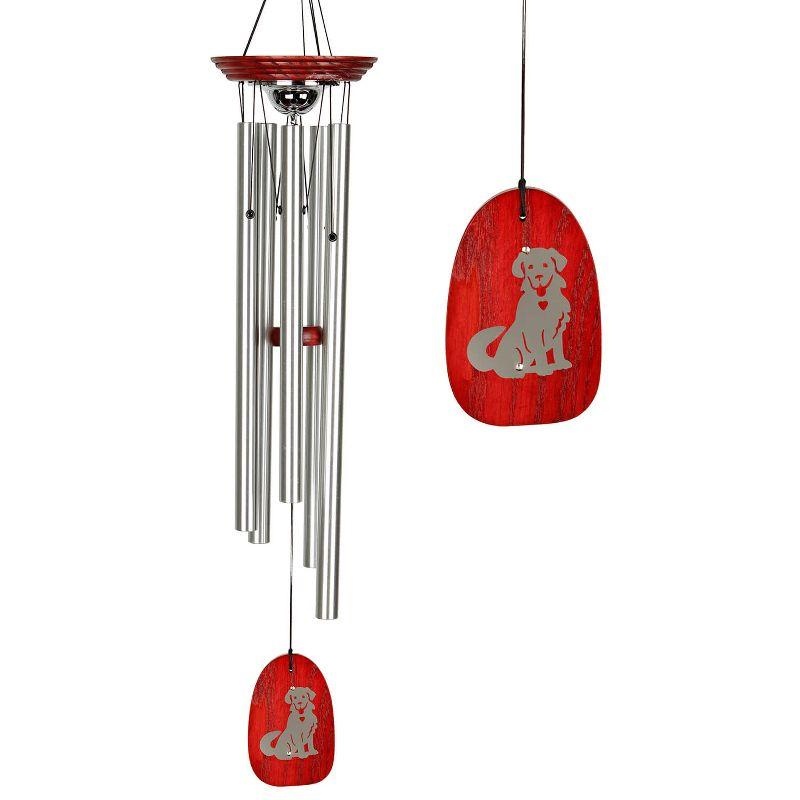 Woodstock Windchimes Pet Memorial Chime Dog, Wind Chimes For Outside, Wind Chimes For Garden, Patio, and Outdoor Decor, 24"L