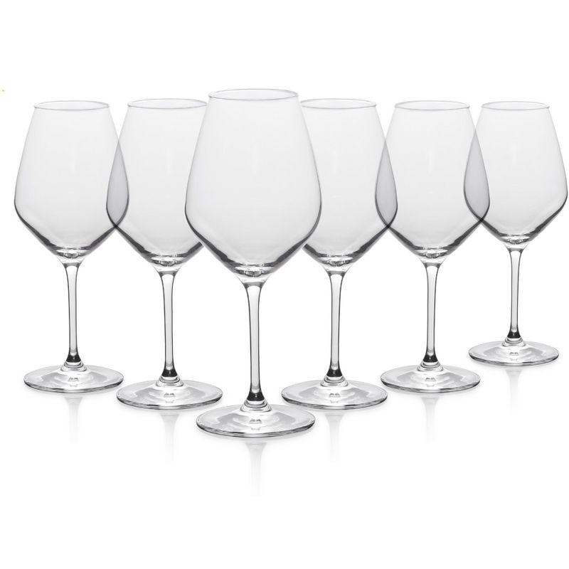 Table 12 Red Wine Glasses, Lead-Free Crystal, Break Resistant (Set of 6)