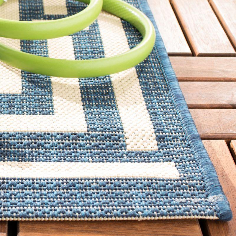 Courtyard CY6937 Power Loomed Indoor and Outdoor Area Rug - Navy/Beige - 5'3"x7'7" - Safavieh