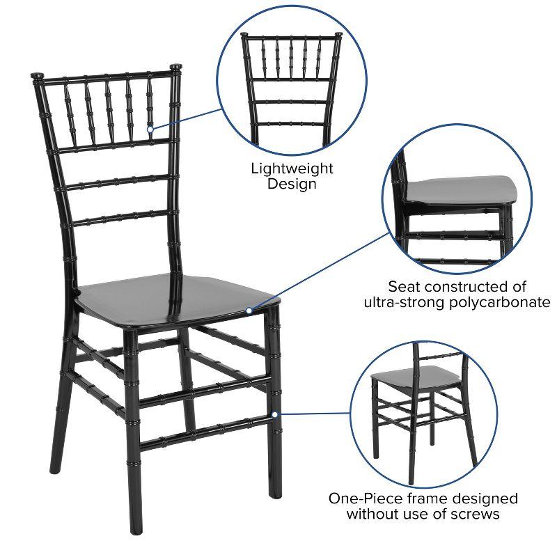 Elegant Black Resin Chiavari Event Chair