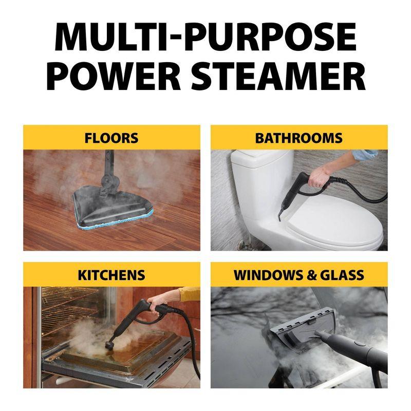 Wagner 925e Elite Steam Cleaner with 20 Accessories: Electric Floor Steamer, Multipurpose, Lightweight, Yellow