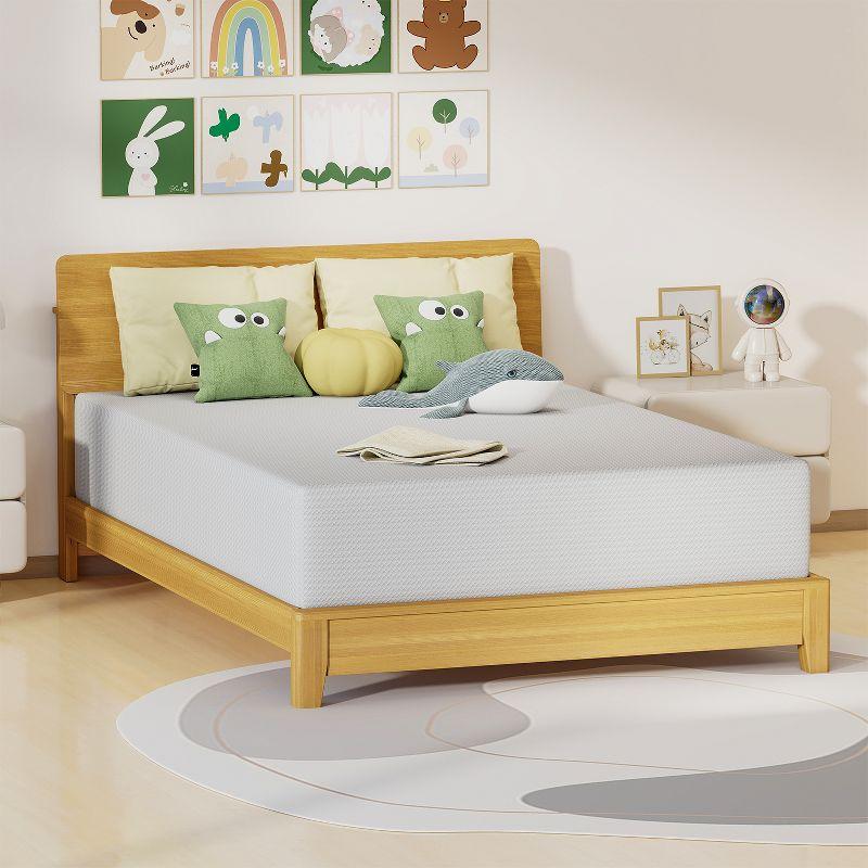 FDW 12 inch Full Bamboo Charcoal Memory Foam Mattress Cooling Gel Infused Mattress CertiPUR-US Certified Breathable Bed Mattress,White Full