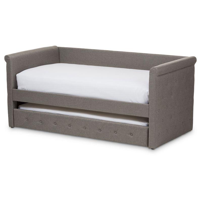 Twin Alena Modern And Contemporary Fabric Daybed with Trundle - Baxton Studio