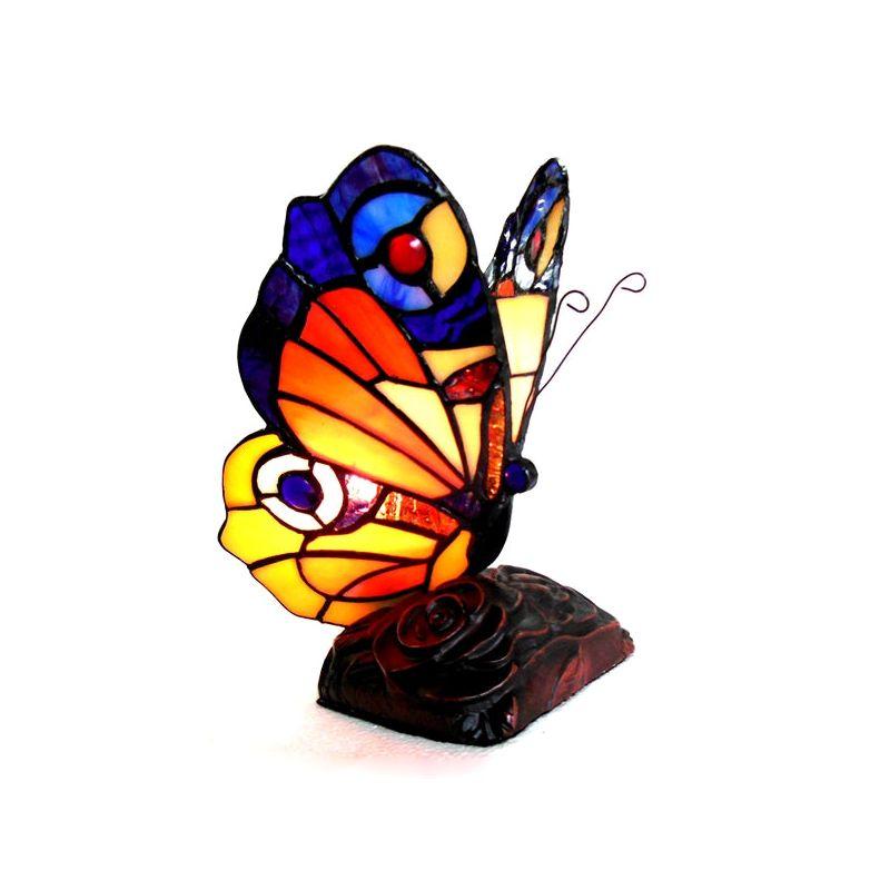 Chloe Lighting Kacy 6 Tiffany-style 1 Light Butterfly Accent Table Lamp 9 Inch Tall